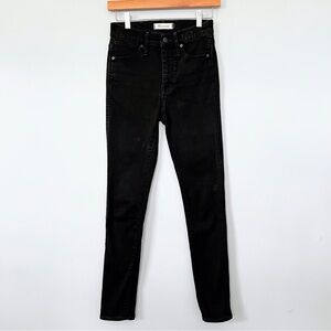 Madewell 10" High-Rise Skinny Jeans Black Wash Size 24